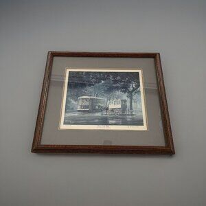 James Hussey 1987 Print New Orleans Roman Candy Wagon Framed Signed Numbered